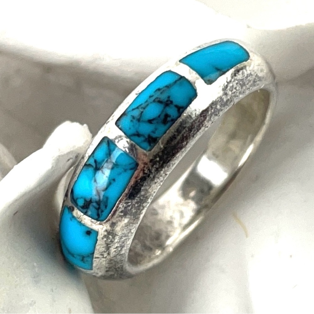 Sterling Silver Turquoise Ring Size 6.5